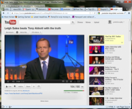 YouTube - sometimes hosts good content Leigh Sales beats Tony Abbott with the truth